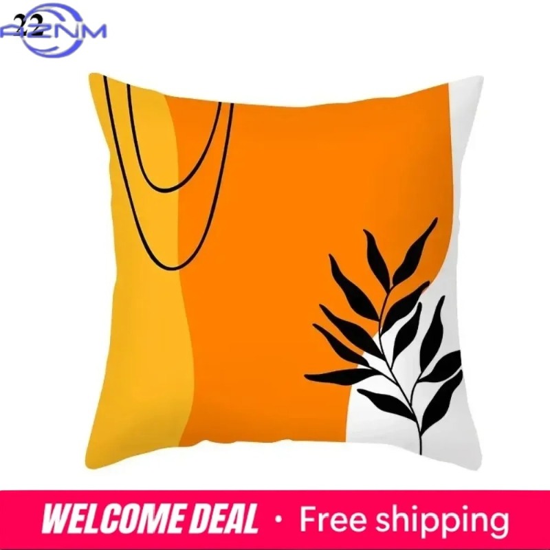 Century Textile & Sewing Supply Saskatoon Sk - Boho oranje abstracte kussenhoes Mid Century