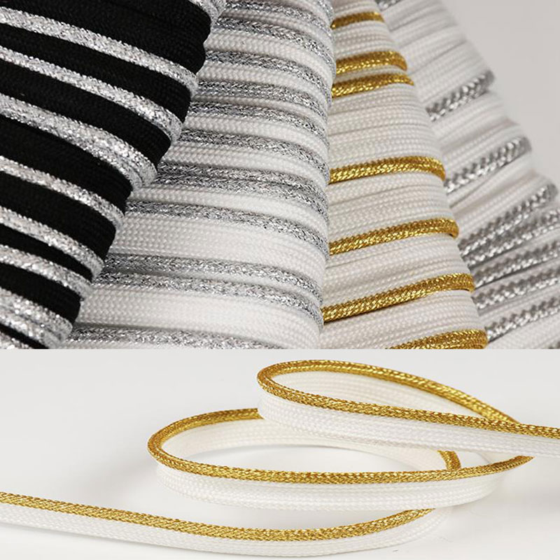 Textile And Sewing Supply - 3M Glitterende Glanzende Ombré Gevlochten Goud
