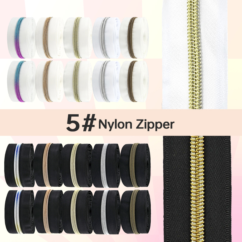 Textile And Sewing Supply - 5/10/20 meter zwart/wit ritssluitingtape 5 #