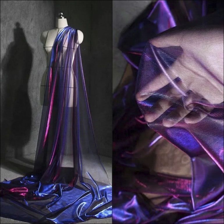 Sewing Technical Fabrics - Metallic glitter mesh tule stof dunne