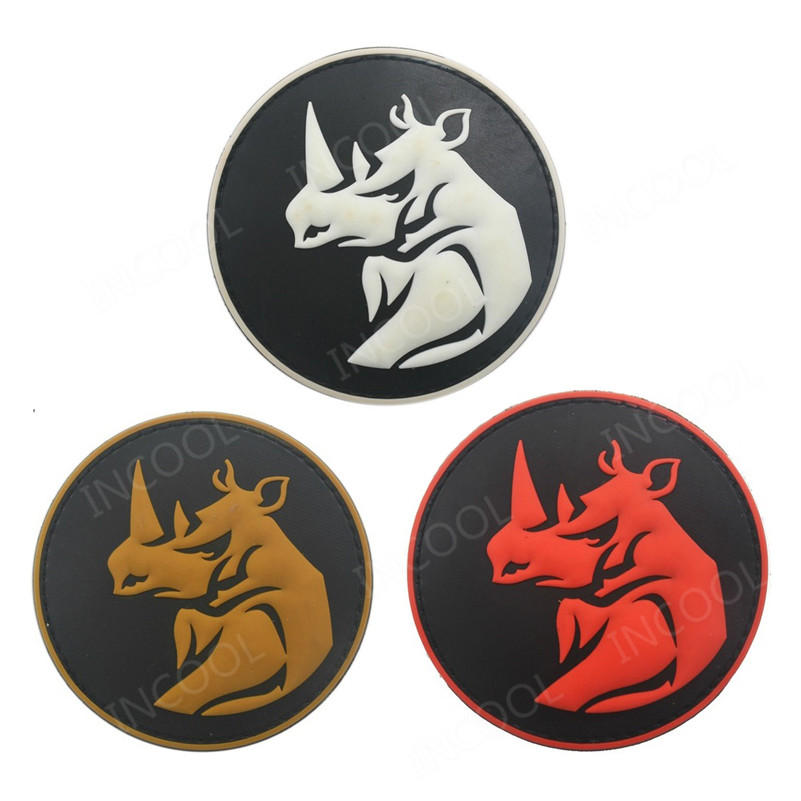 Velcro Sew On - Rhino Head PVC Patch Tactische Hook