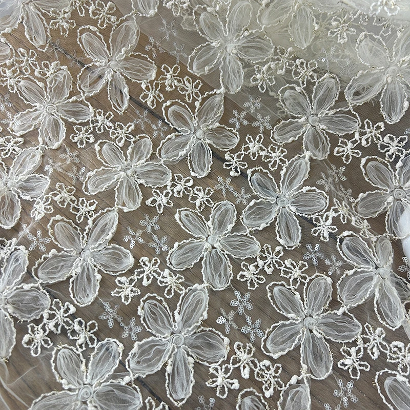 3D geborduurde pailletten mesh - Textile Sewing Techniques recensie en prijs