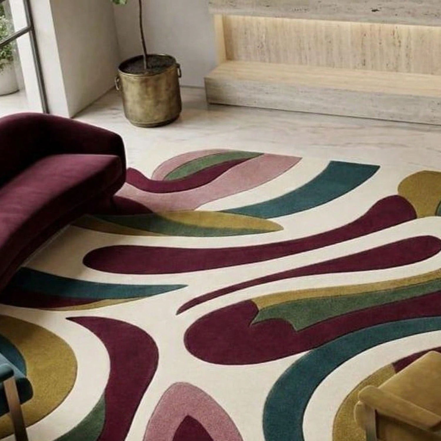 Tapijt met abstract patroon, t - Century Textile & Sewing Supply Saskatoon Sk recensie en prijs